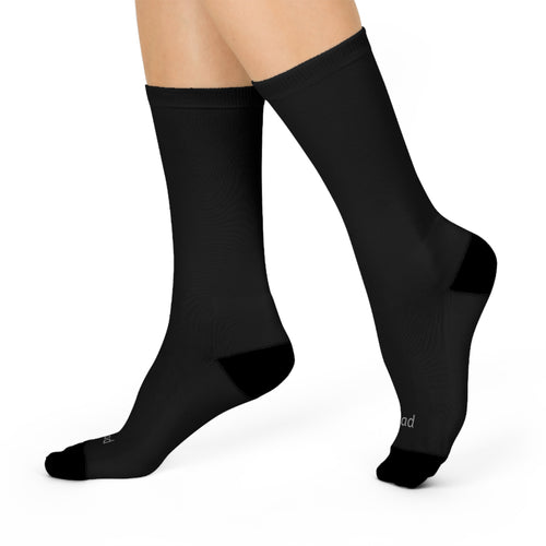 Black Cushioned Crew Socks Athletic Socks