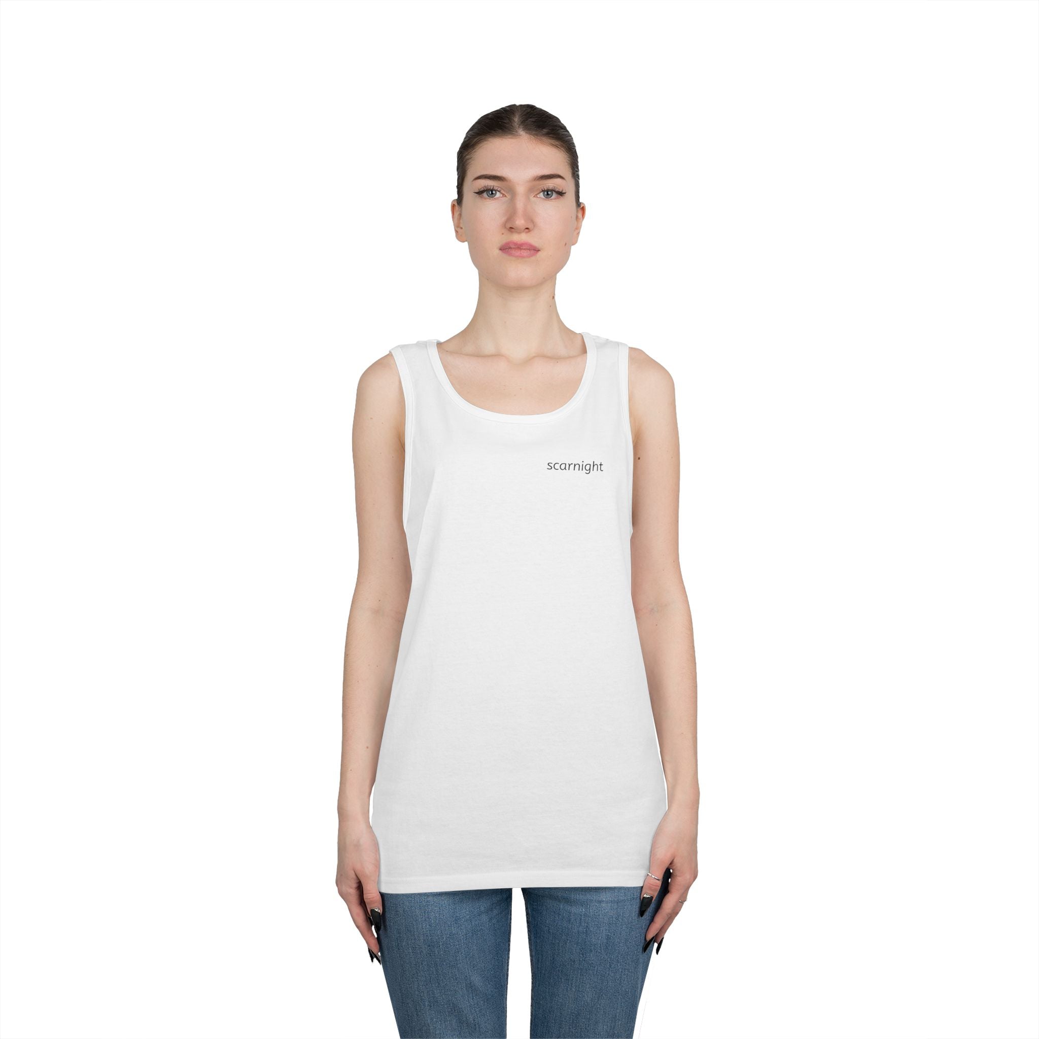 Thread Scarnight White and Black Tank  Top