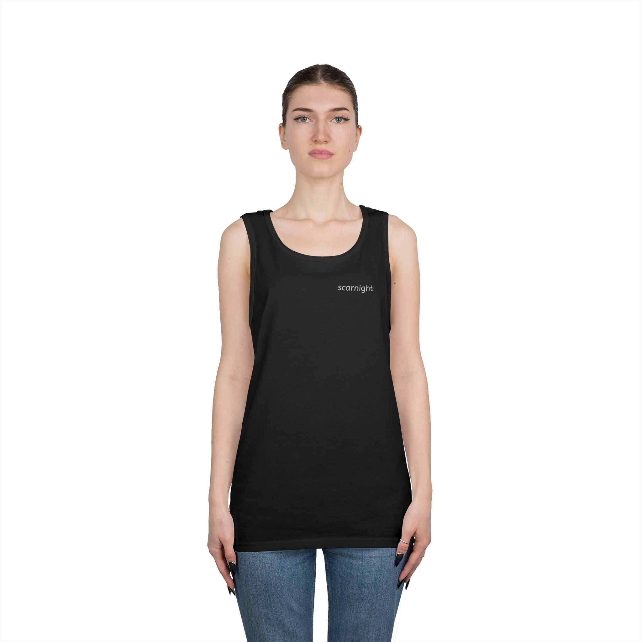 Thread Scarnight White and Black Tank  Top